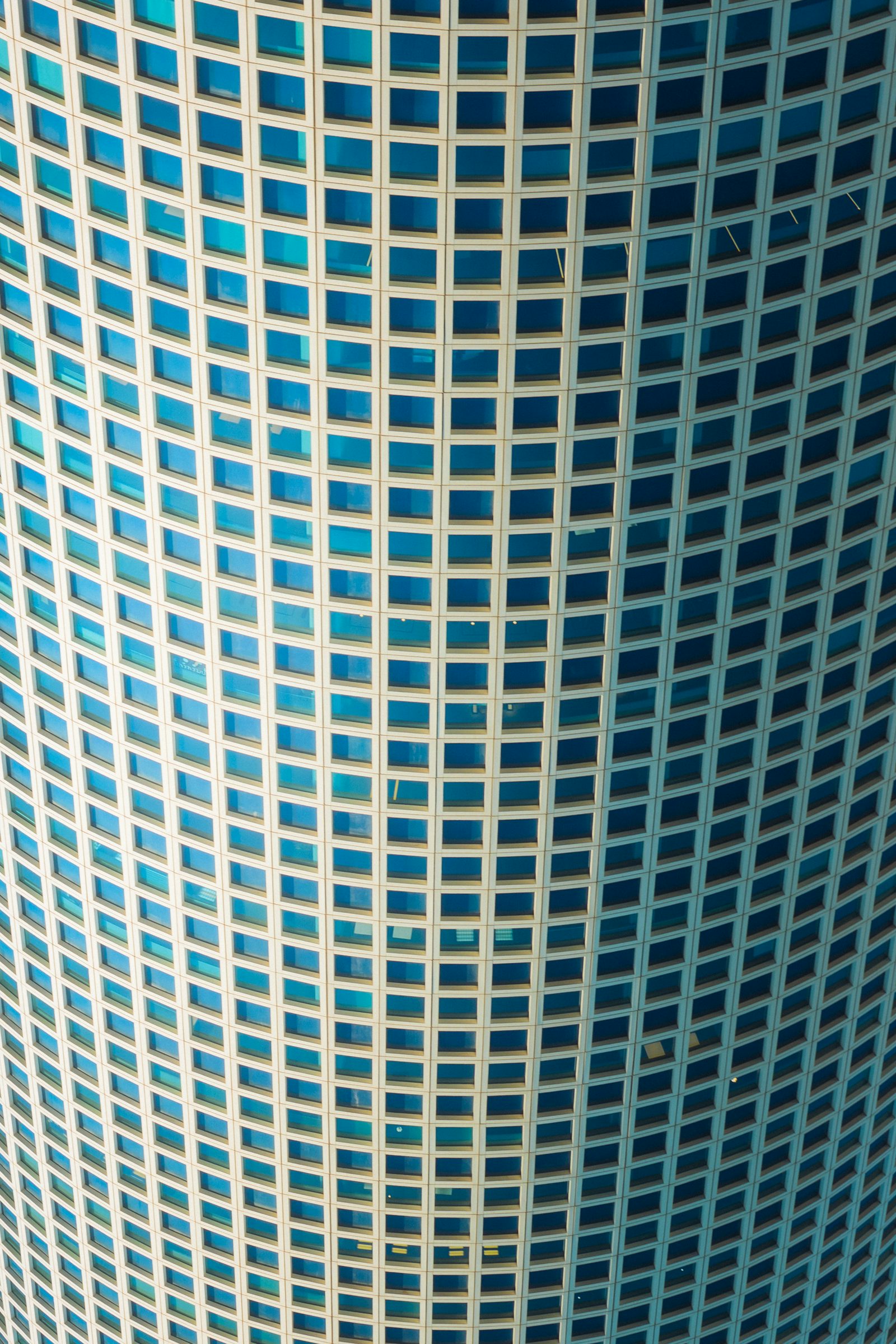 Skyscraper with blue windows